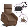 vidaXL Fauteuil inclinable &eacute;lectrique marron tissu
