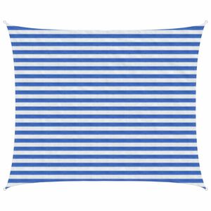 vidaXL Voile d'ombre 2,5 x 3 m HDPE Rectangulaire Bleu et Blanc