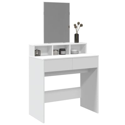 vidaXL Coiffeuse avec miroir blanc 80x41x144,5 cm