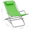 vidaXL Chaises &agrave; bascule lot de 2 Acier Vert
