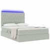 vidaXL Lit avec rangement et LED Gris clair 140 x 200 cm Velours