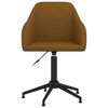 vidaXL Chaise pivotante de bureau Marron Velours