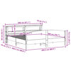 vidaXL Cadre de lit sans matelas blanc 200x200 cm bois massif de pin