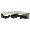 vidaXL Ensemble de canap&eacute; de jardin 12 pcs Noir et blanc cr&egrave;me