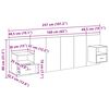 vidaXL T&ecirc;te de lit avec armoire avec tiroir 3 pcs Ch&ecirc;ne artisanal