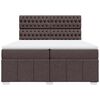 vidaXL Sommier &agrave; lattes de lit avec matelas Marron fonc&eacute; 200x200 cm