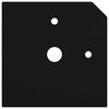 vidaXL Pieds debout 2 pcs Noir 57 x 57 x 100 mm Fer