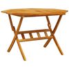 vidaXL Table pliable de jardin &Oslash;110x75 cm bois d'acacia solide