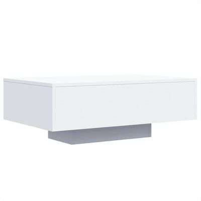 vidaXL Table basse avec lumières LED blanc 85x55x31 cm