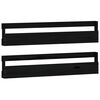 vidaXL &Eacute;tag&egrave;res &agrave; chaussures murales 2 pcs Noir 110x9x23 cm Pin massif