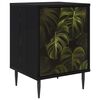 vidaXL Table de chevet ELBURG Ch&ecirc;ne noir 36 x 33 x 51 cm
