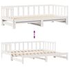 vidaXL Lit de jour avec gigogne et tiroirs sans matelas blanc 90x200cm