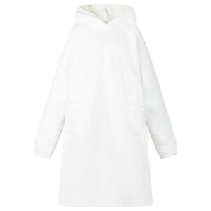 vidaXL Sweat &agrave; capuche couverture Blanc M Polaire et flanelle
