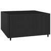 vidaXL Salon de jardin 3 pcs avec coussins Noir R&eacute;sine tress&eacute;e