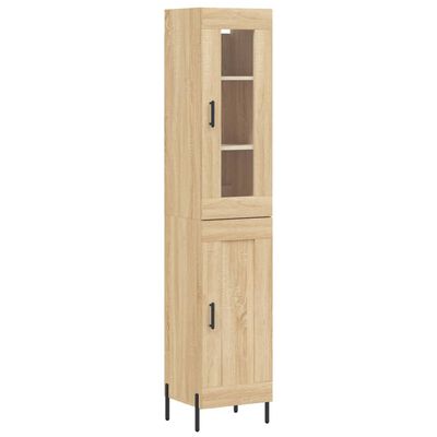 vidaXL Buffet haut Chêne sonoma 34,5x34x180 cm Bois d'ingénierie