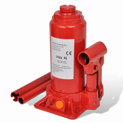 vidaXL Cric hydraulique à bouteille 5 tonnes rouge pour voiture