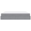 vidaXL Cadre de lit avec matelas avec matelas 2 pcs Gris clair tissu
