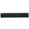 vidaXL Chaise longue avec coussin R&eacute;sine tress&eacute;e Noir
