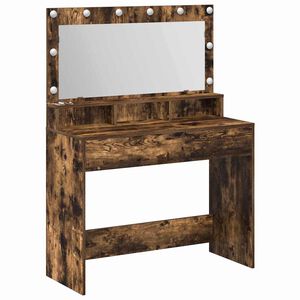 vidaXL Table de Toilette Ch&ecirc;ne fum&eacute; 100 x 41 x 135 cm