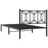 vidaXL Cadre de lit métal sans matelas avec tête de lit noir 107x203cm