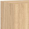vidaXL Unit&eacute;s murales TV avec LED 5 pcs ch&ecirc;ne sonoma bois d'ing&eacute;nierie