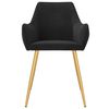 vidaXL Chaises &agrave; manger lot de 4 Noir Velours
