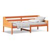 vidaXL Lit de jour sans matelas cire marron 100x200 cm pin massif
