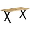 vidaXL Table &agrave; manger 180x90x76 cm Bois de manguier massif
