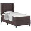 vidaXL Lit &agrave; ressorts avec matelas Marron fonc&eacute; 100 x 200 cm tissu