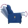 vidaXL Fauteuil de massage Bleu Tissu