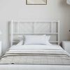 vidaXL T&ecirc;te de lit m&eacute;tal blanc 100 cm