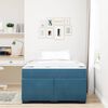 vidaXL Cadre de lit avec matelas Bleu fonc&eacute; 120 x 200 cm tissu