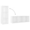 vidaXL Ensemble de meubles TV 4 pcs Blanc brillant Bois d'ing&eacute;nierie