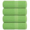 vidaXL Serviettes d'invit&eacute; FROGN 4pcs vert pomme 30x50cm 360 g/m&sup2;