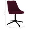 vidaXL Chaise pivotante de salle &agrave; manger Violet Tissu