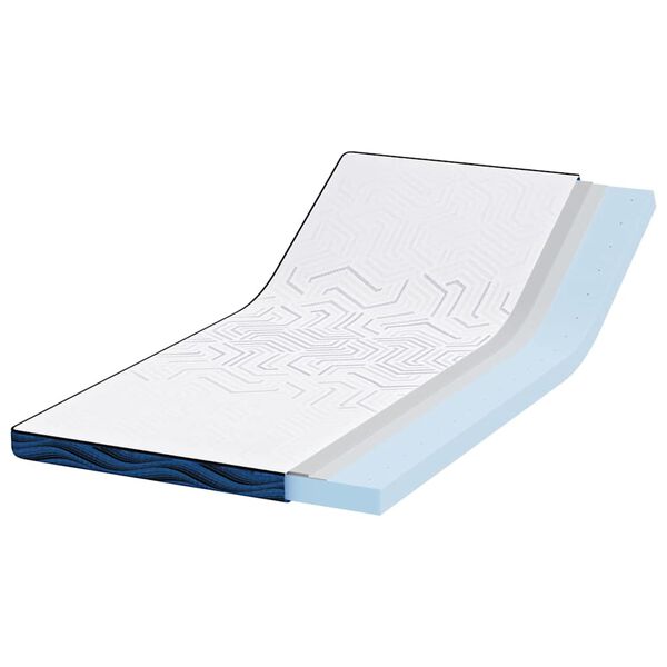 vidaXL Surmatelas Blanc 90 x 190 cm Tissu jacquard