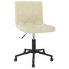 vidaXL Chaises pivotantes &agrave; manger lot de 4 cr&egrave;me velours