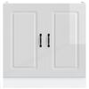 vidaXL Meuble bas pour &eacute;vier Kalmar blanc brillant 80x46x81,5 cm