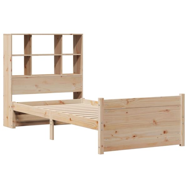 vidaXL Lit biblioth&egrave;que sans matelas 90x200 cm bois de pin massif