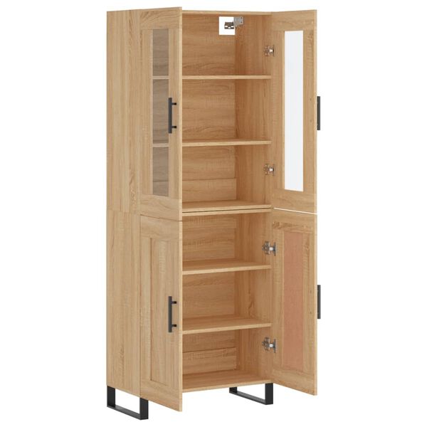 vidaXL Buffet haut Chêne sonoma 69,5x34x180 cm Bois d'ingénierie