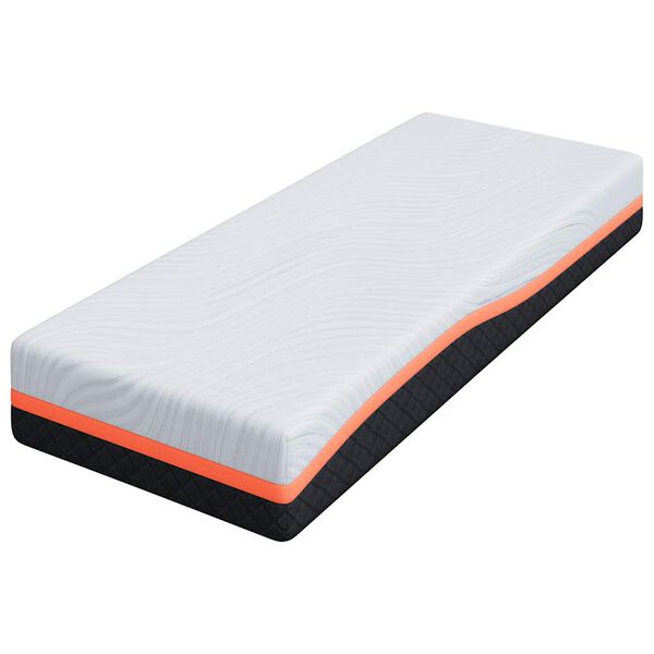 vidaXL Matelas Blanc et Gris 70 x 200 cm Tissu jacquard