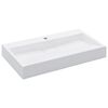 vidaXL Lavabo 80x46x11 cm Fonte min&eacute;rale/marbre Blanc