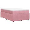 vidaXL Sommier &agrave; lattes de lit avec matelas Rose 120x200 cm Velours