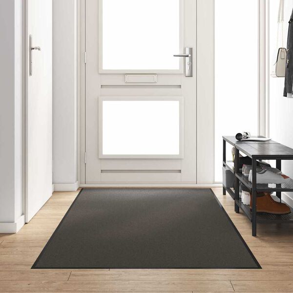 vidaXL Tapis d'entr&eacute;e Anthracite et noir 120 x 300 cm Polyamide et PVC