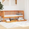 vidaXL Tiroirs de lit de jour 2 pcs cire marron bois de pin massif
