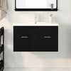vidaXL Armoire de salle de bain Ch&ecirc;ne noir 80 x 38,5 x 46 cm