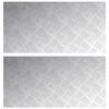 vidaXL Nez de marche Rectangulaire 2 pcs Argent&eacute; 80 x 40 cm Aluminium