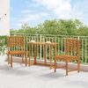vidaXL Chaise de jardin 2 pcs Marron 50 x 50 x 91cm