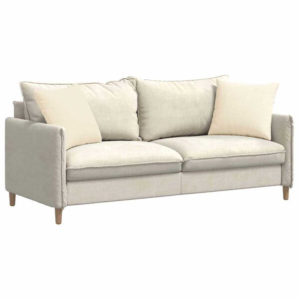 vidaXL Coussins de canap&eacute; 2 pcs Cr&egrave;me 45 x 45 cm