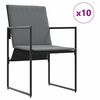 vidaXL Ensemble de salle &agrave; manger pour jardin 15 pcs Noir Acier